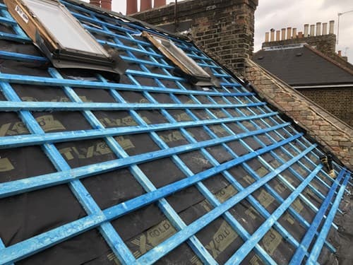 Picture of insulation laid on roof