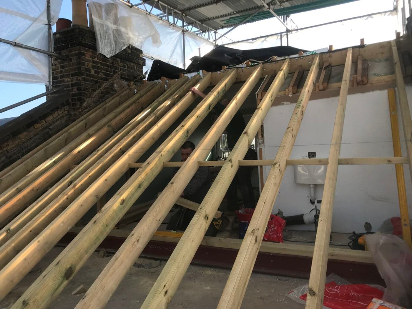 Tiled roof installation in London